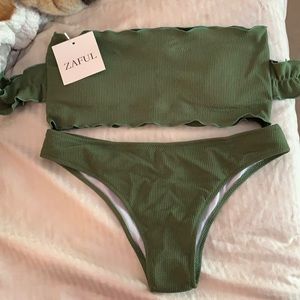 NWT Zaful ribbed bikini